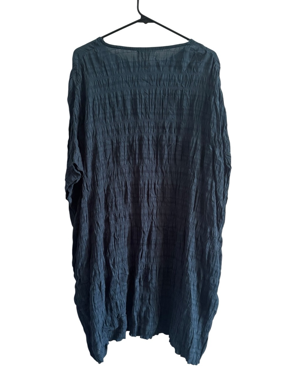 Natural Life Blue Oversized Relaxed Boho Gauze Textured Tunic Top Size Medium - Picture 6 of 11